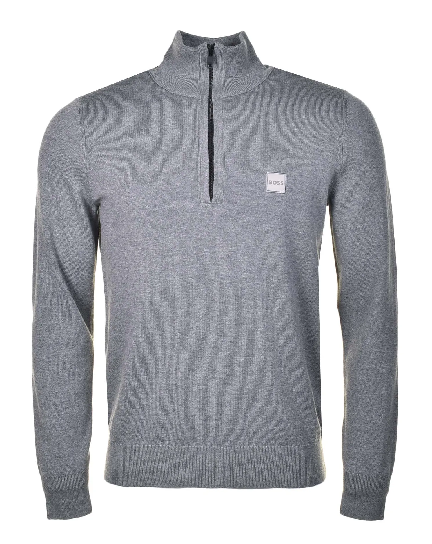 Kanobix Knitted Quarter Zip Light Pastel Grey sold by RAGAZZI