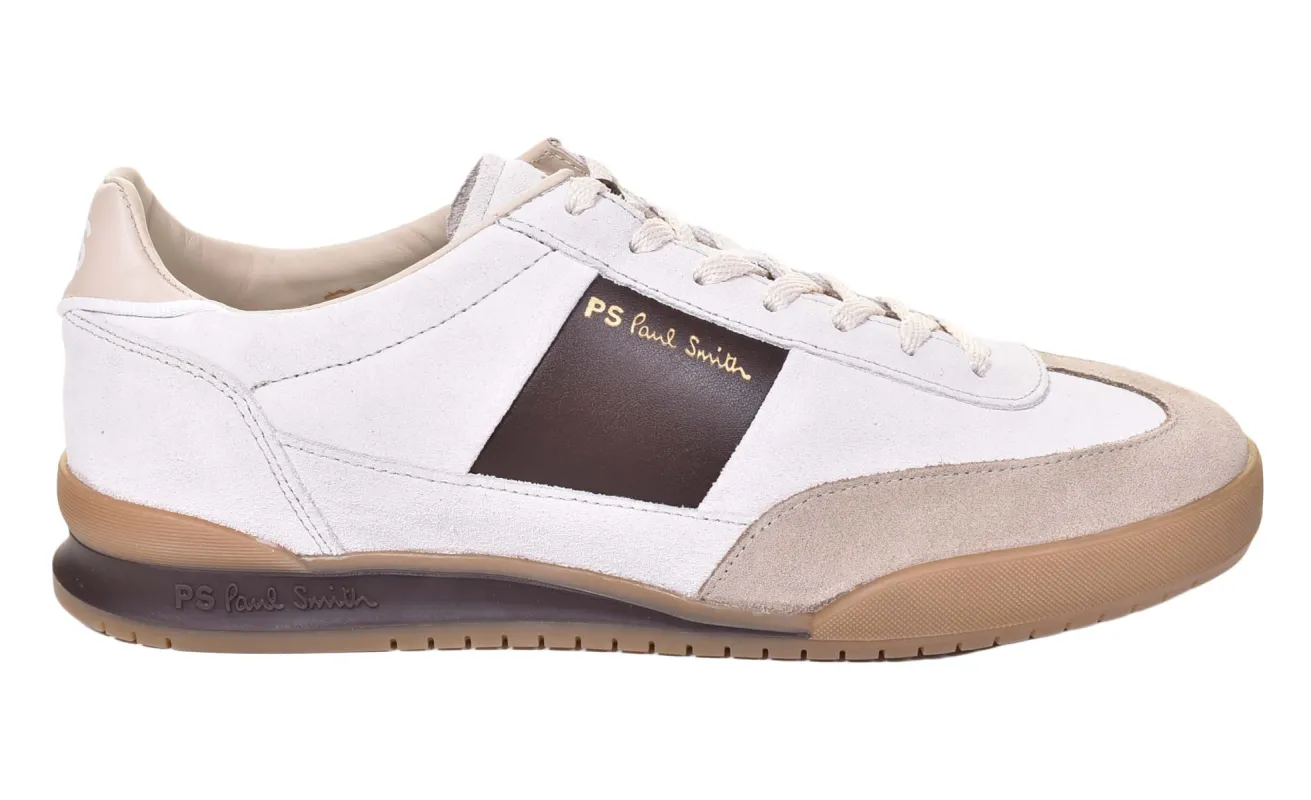 Dover Trainers White Brown Side Panel sold by RAGAZZI