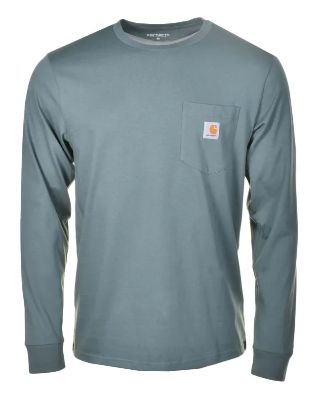Long Sleeve Pocket T Shirt Silver Pine sold by RAGAZZI