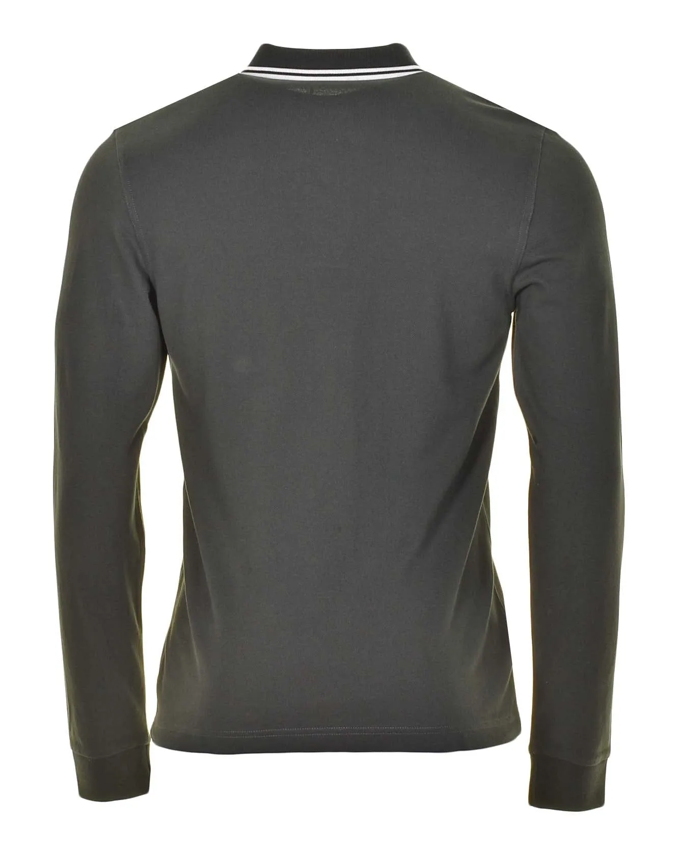 Long Sleeve Twin Tipped Polo Shirt Night Green Snow White sold by RAGAZZI product image thumbnail 2