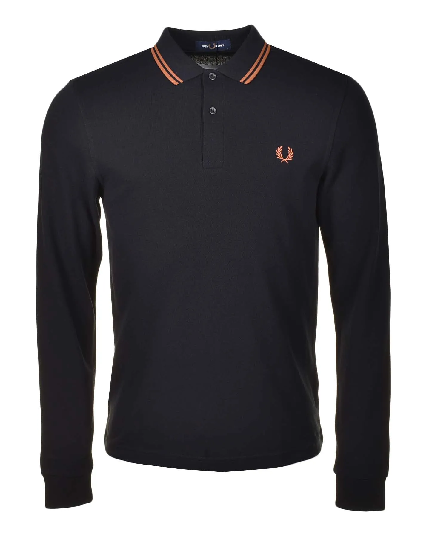 Long Sleeve Twin Tipped Polo Shirt Black Marmalade sold by RAGAZZI