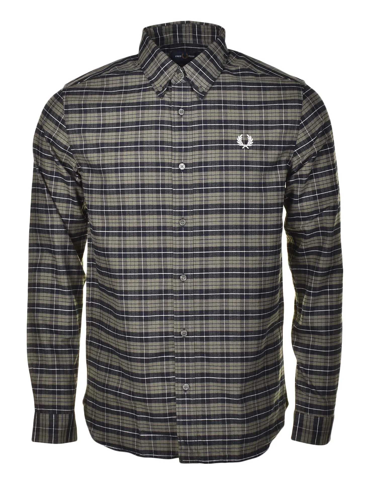 Long Sleeve Brushed Oxford Tartan Shirt Laurel Wreath Green sold by RAGAZZI