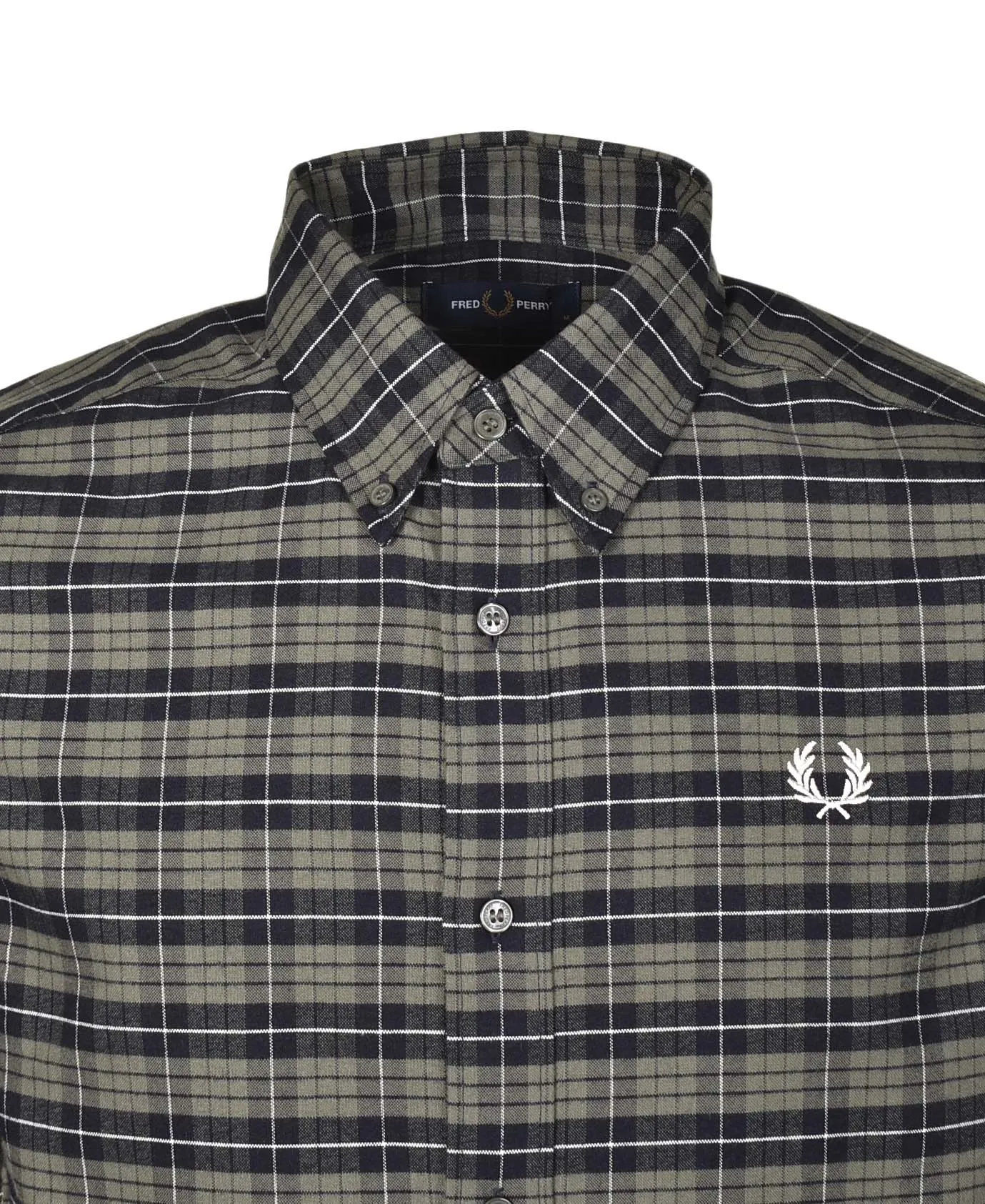 Long Sleeve Brushed Oxford Tartan Shirt Laurel Wreath Green sold by RAGAZZI product image thumbnail 3