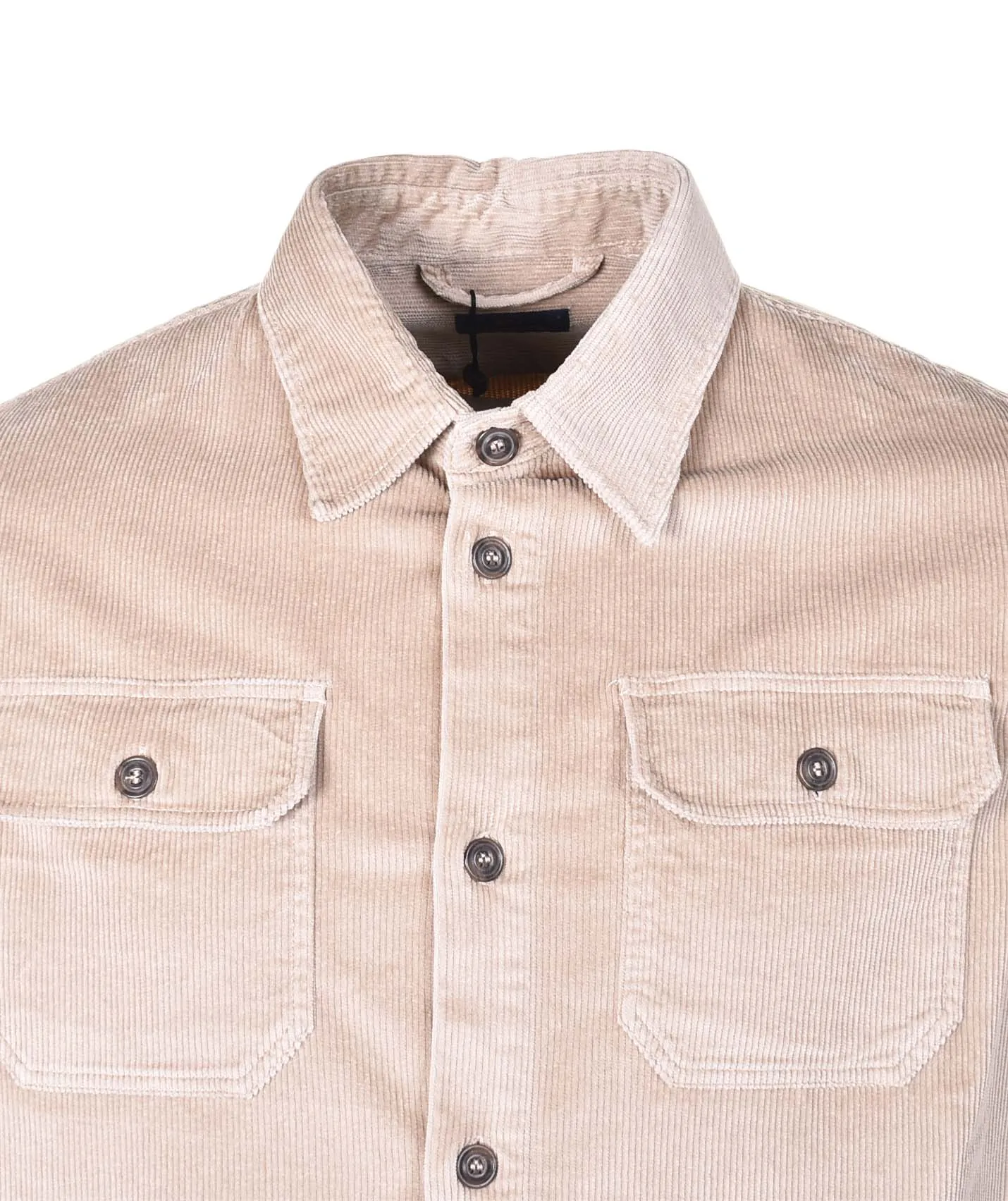 Long Sleeve Corduroy Overshirt Stone sold by RAGAZZI product image thumbnail 4