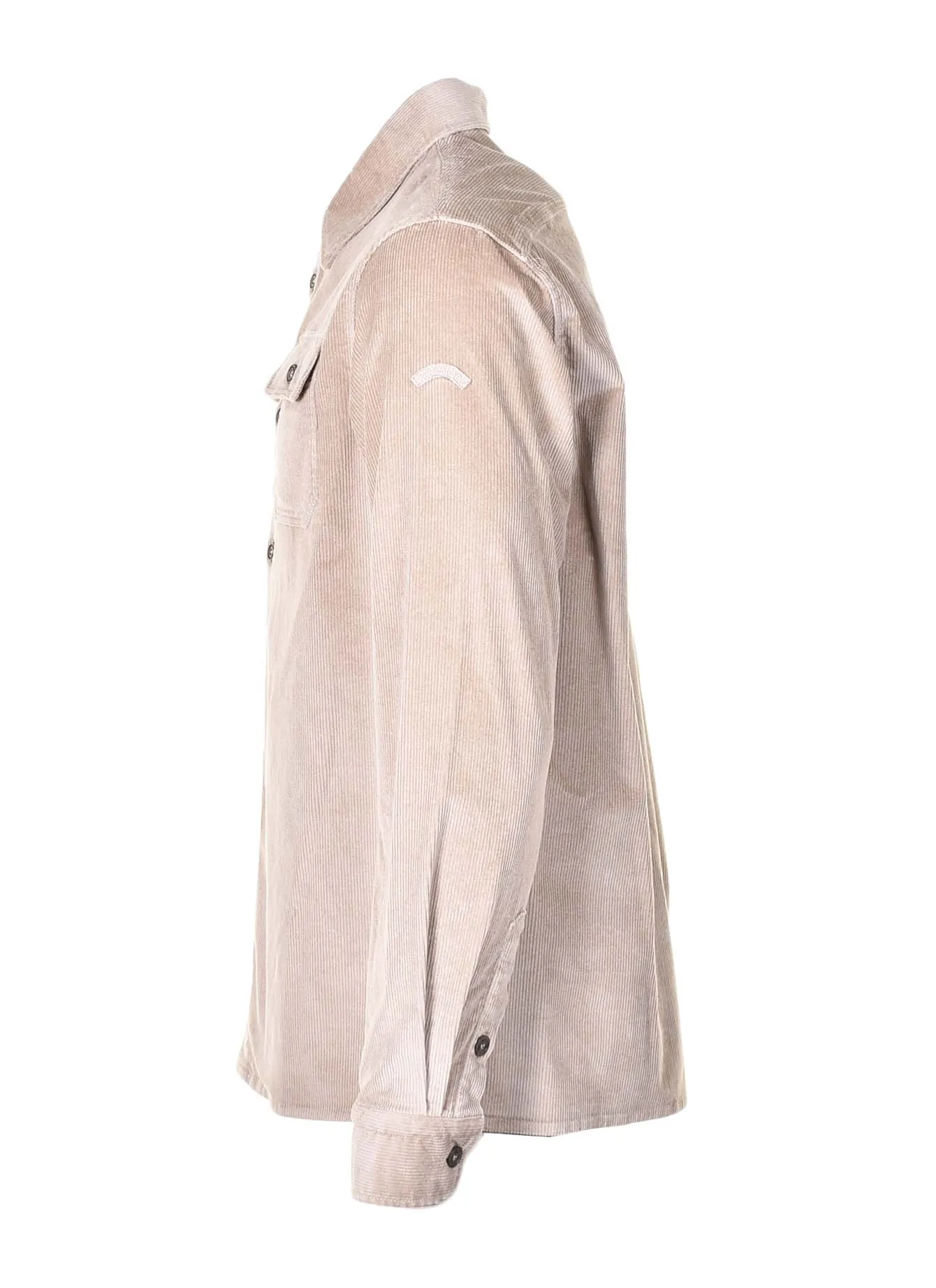 Long Sleeve Corduroy Overshirt Stone sold by RAGAZZI product image thumbnail 3