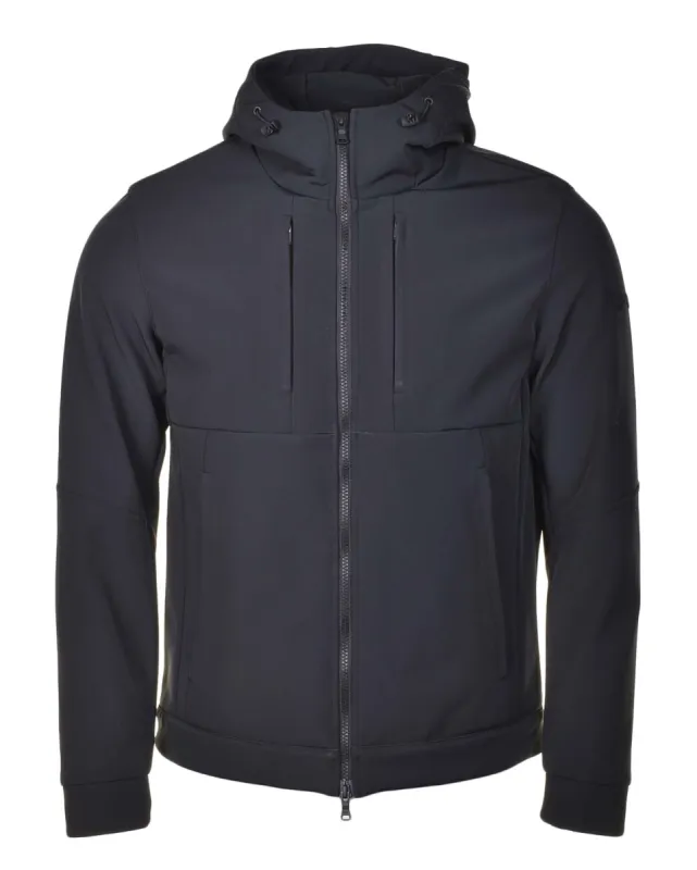 Hooded Softshell Jacket Black sold by RAGAZZI