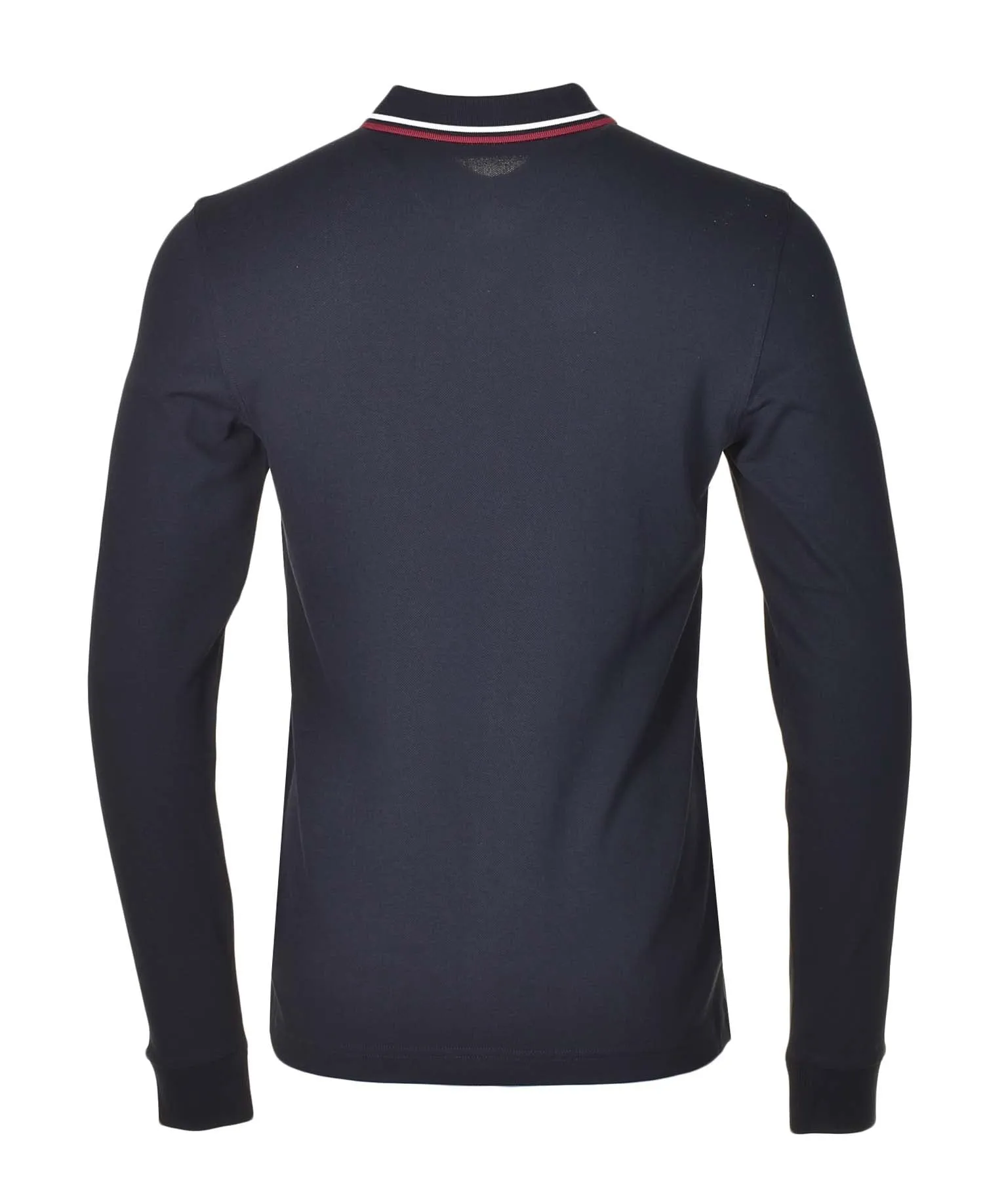 Long Sleeve Twin Tipped Polo Shirt Navy Snow White Red sold by RAGAZZI product image thumbnail 2