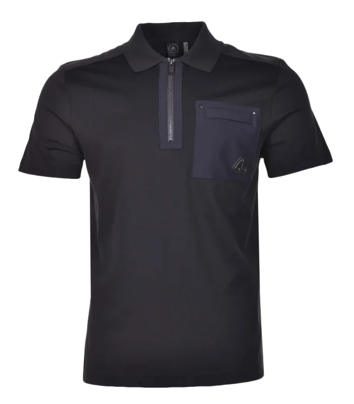 Short Sleeve Dalon Polo Shirt Black made by Moose Knuckles