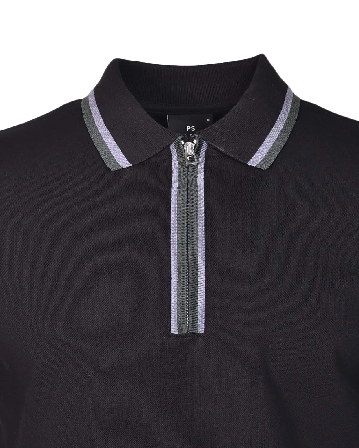 Regular Fit Short Sleeve Zip Polo Shirt Black sold by RAGAZZI product image thumbnail 3