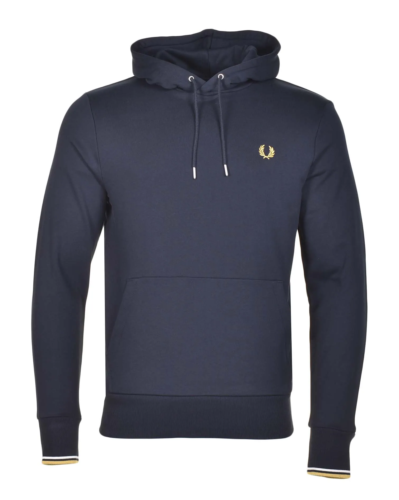Tipped Hooded Sweatshirt Navy Ecru Honey sold by RAGAZZI