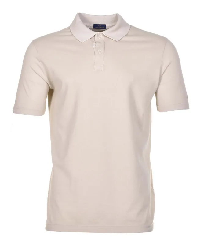 Short Sleeve Tonal Moon Logo Polo Shirt Beige sold by RAGAZZI