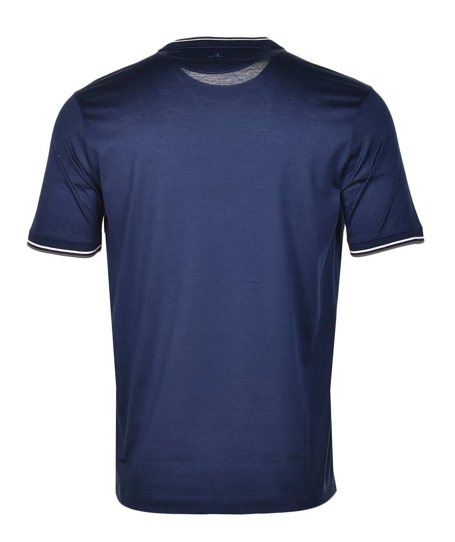 Short Sleeve Tipped Collar T Shirt Navy sold by RAGAZZI product image thumbnail 2