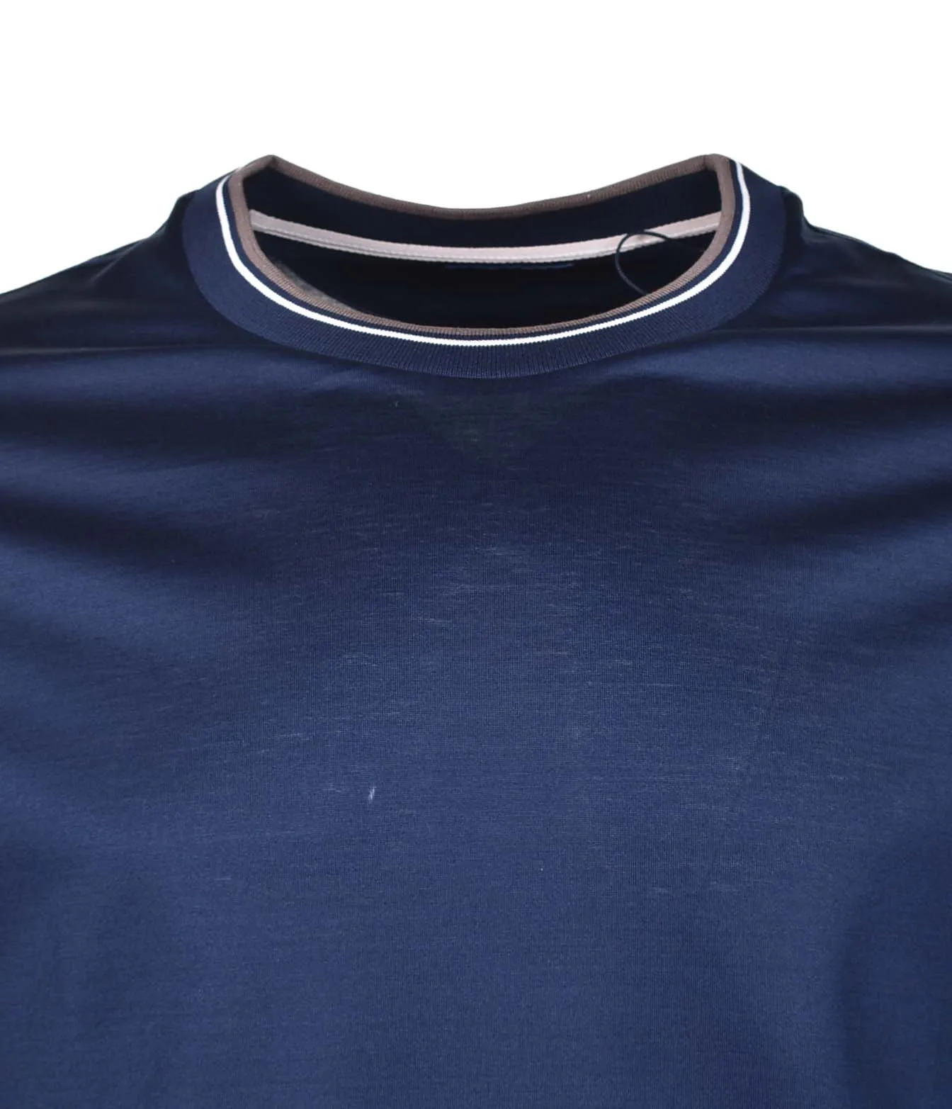 Short Sleeve Tipped Collar T Shirt Navy sold by RAGAZZI product image thumbnail 3