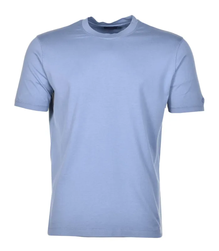 Short Sleeve Tonal Moon Logo T Shirt Blue made by RAGAZZI