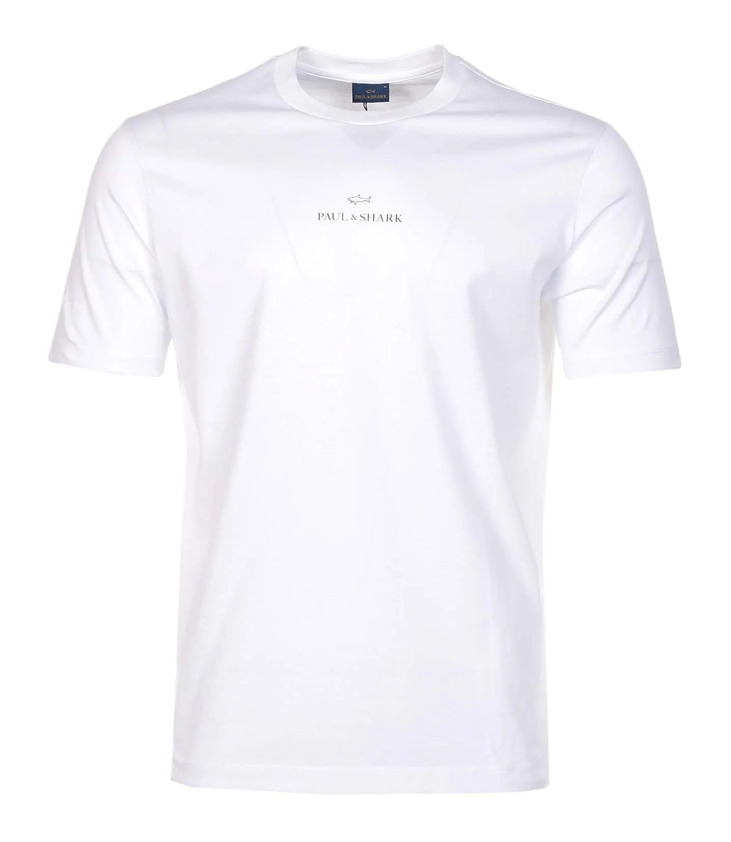 Short Sleeve Silver Centre Logo T Shirt White sold by RAGAZZI