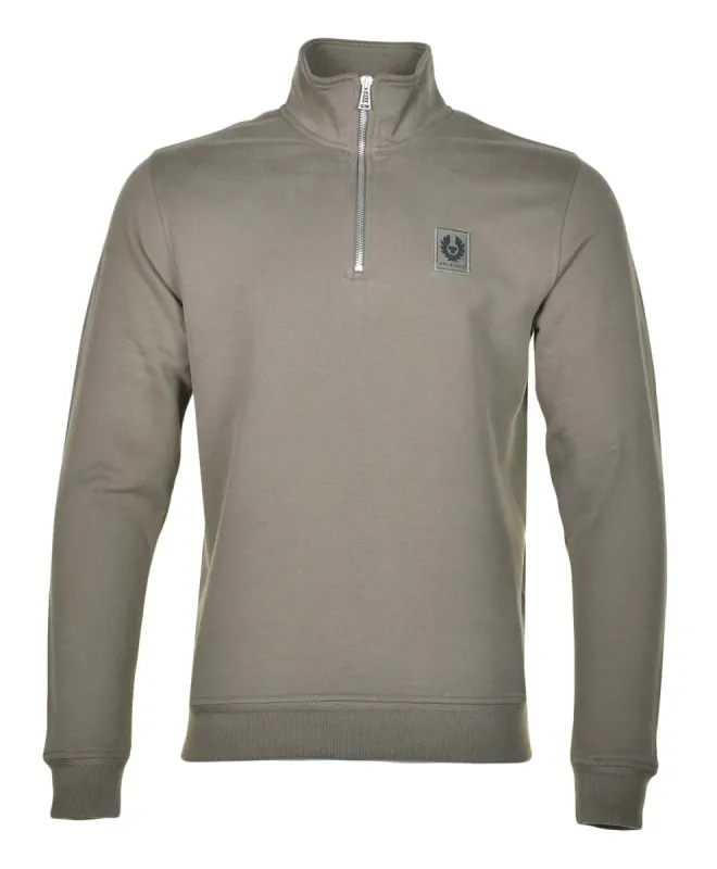 Quarter Zip Sweatshirt Surplus Green made by Belstaff