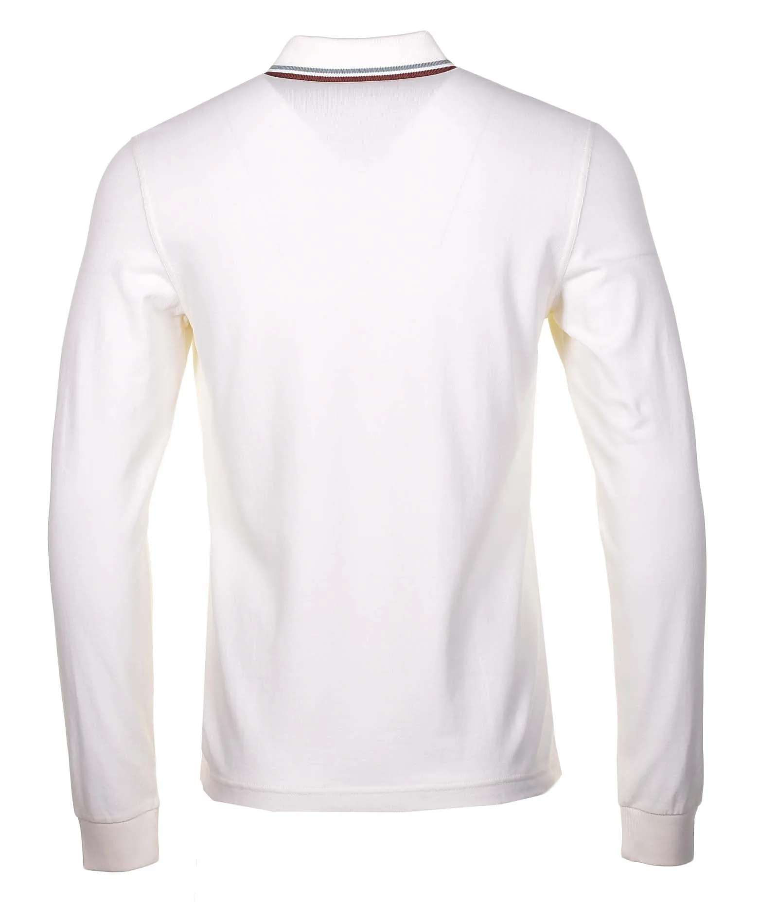 Long Sleeve Twin Tipped Polo Shirt Light Ecru Silver Cinnamon sold by RAGAZZI product image thumbnail 2