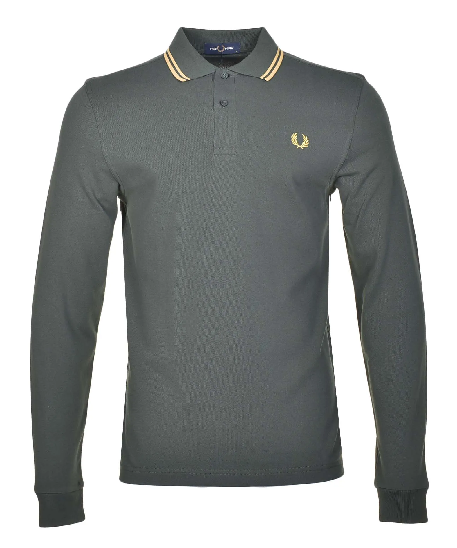 Long Sleeve Twin Tipped Polo Shirt Court Green Honeycomb sold by RAGAZZI