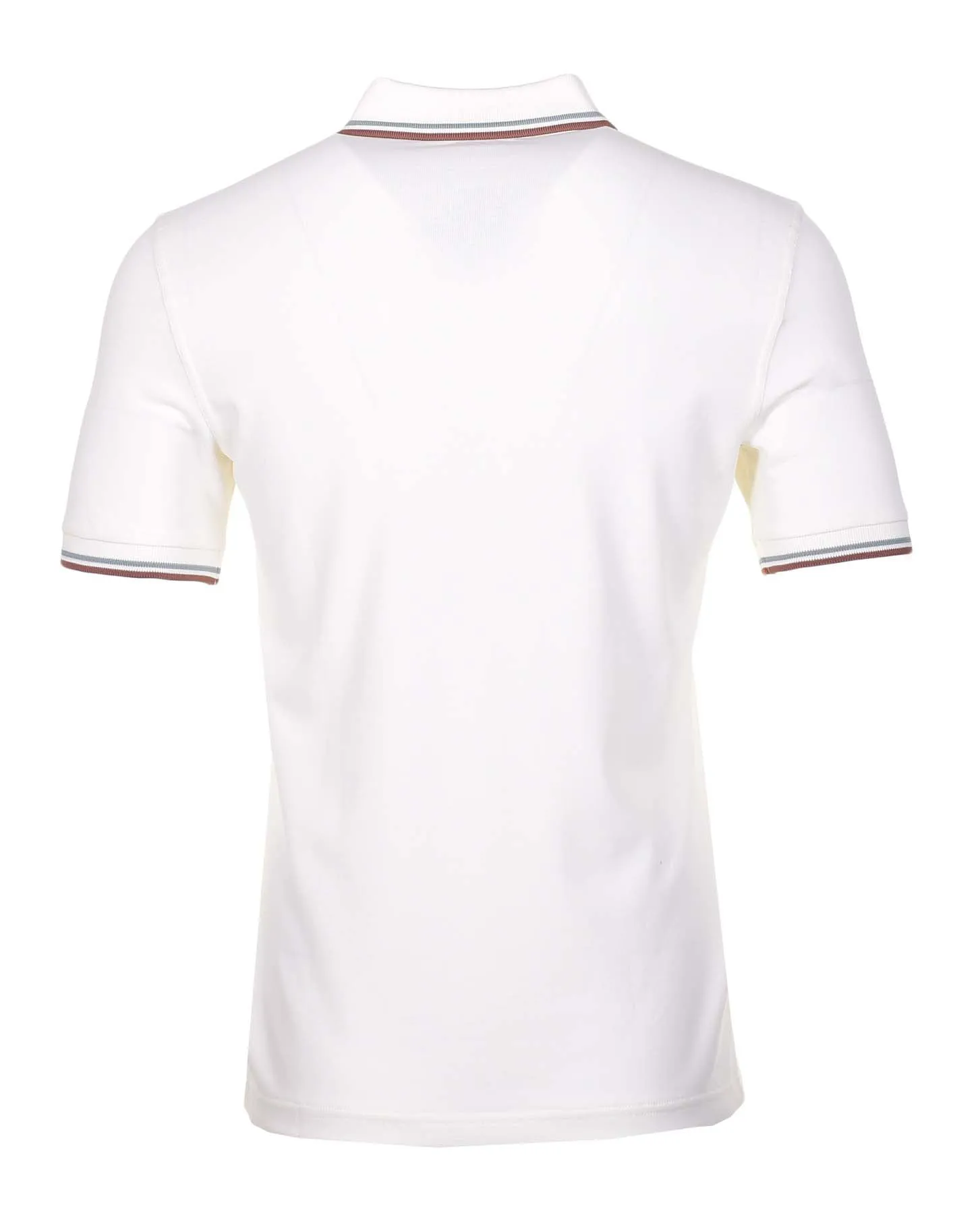 Short Sleeve Twin Tipped Polo Shirt Light Ecru Silver Cinnamon sold by RAGAZZI product image thumbnail 2