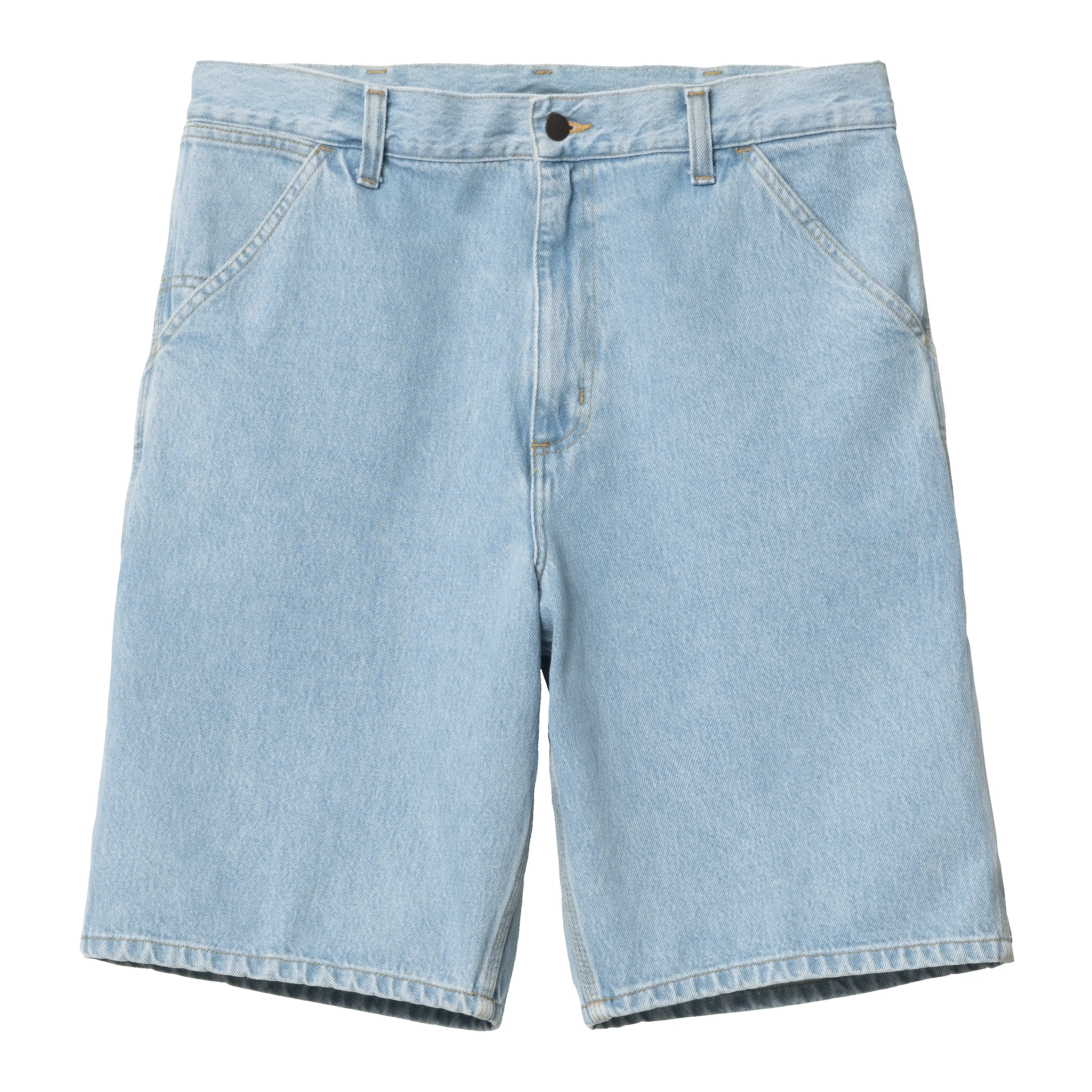 Single Knee Denim Shorts Blue Heavy Stone Bleached sold by RAGAZZI product image thumbnail 2