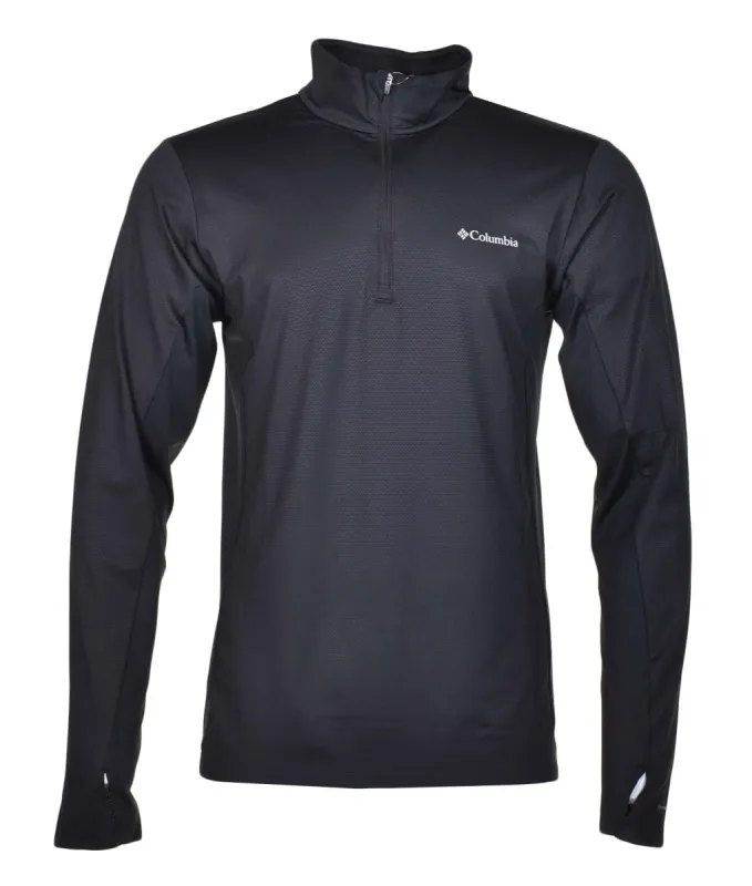 Long Sleeve Three Pitch Tech Knit 1/4 Zip Black sold by RAGAZZI