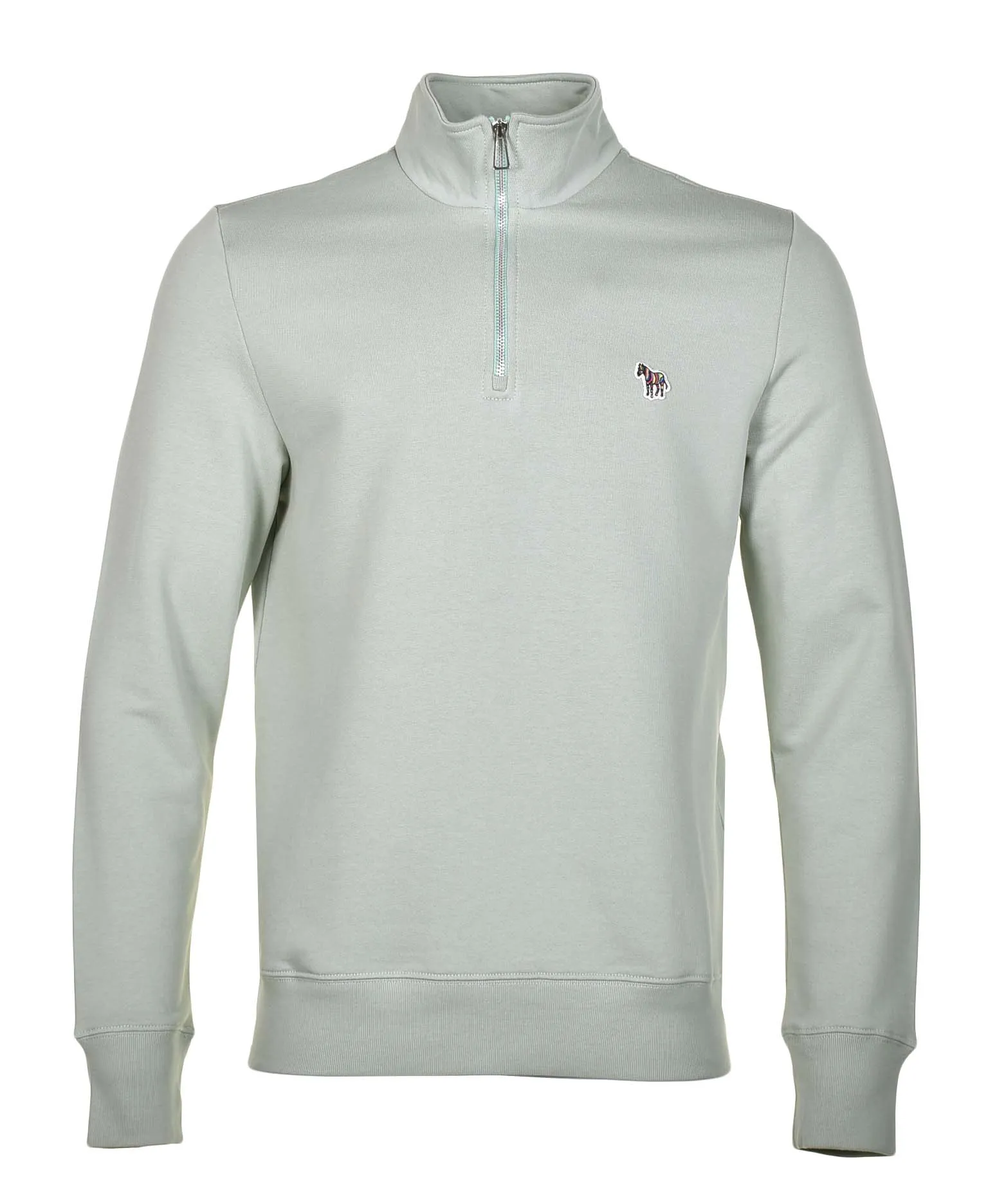 Zebra Half Zip Sweatshirt 30B Pastel Green sold by RAGAZZI