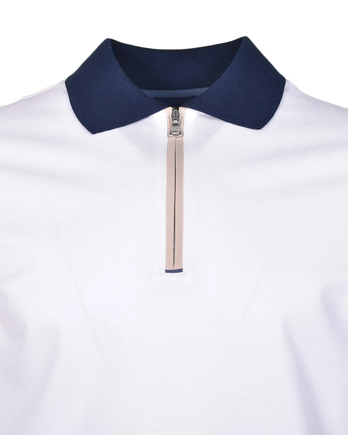Super Soft S/S Quarter Zip Polo Shirt White sold by RAGAZZI product image thumbnail 3