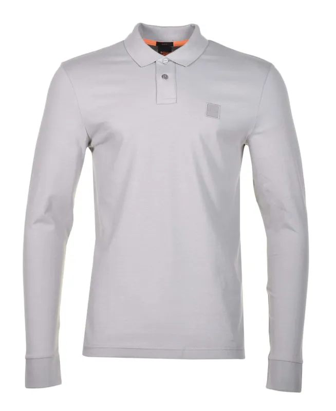 Passerby Long Sleeve Polo Shirt 051 Light Pastel Grey sold by RAGAZZI