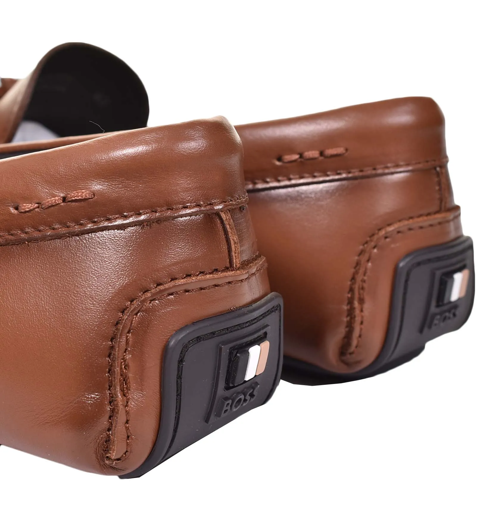 Noel Moccasin Leather Driver Shoe Medium Brown sold by RAGAZZI product image thumbnail 4