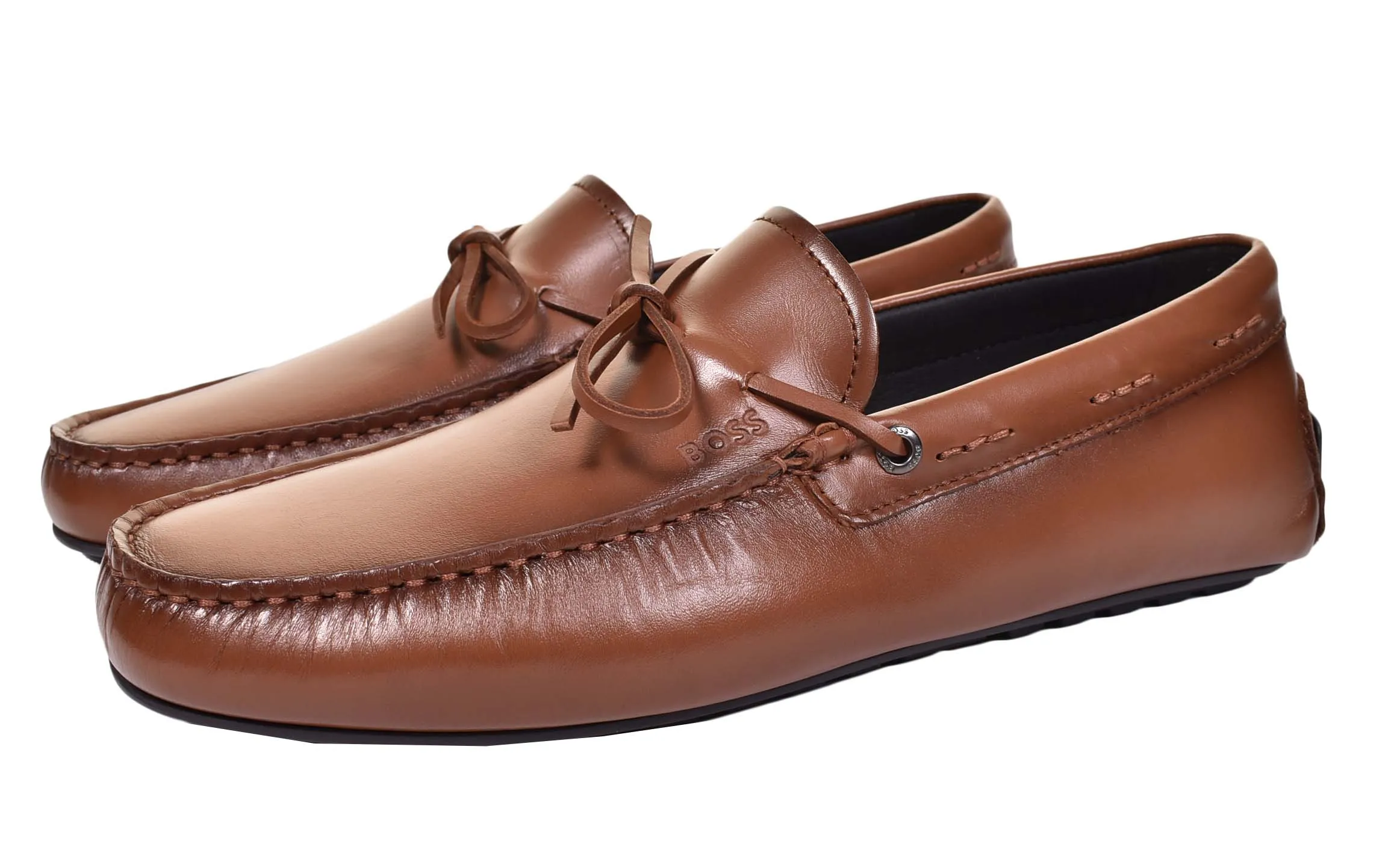 Noel Moccasin Leather Driver Shoe Medium Brown sold by RAGAZZI product image thumbnail 2