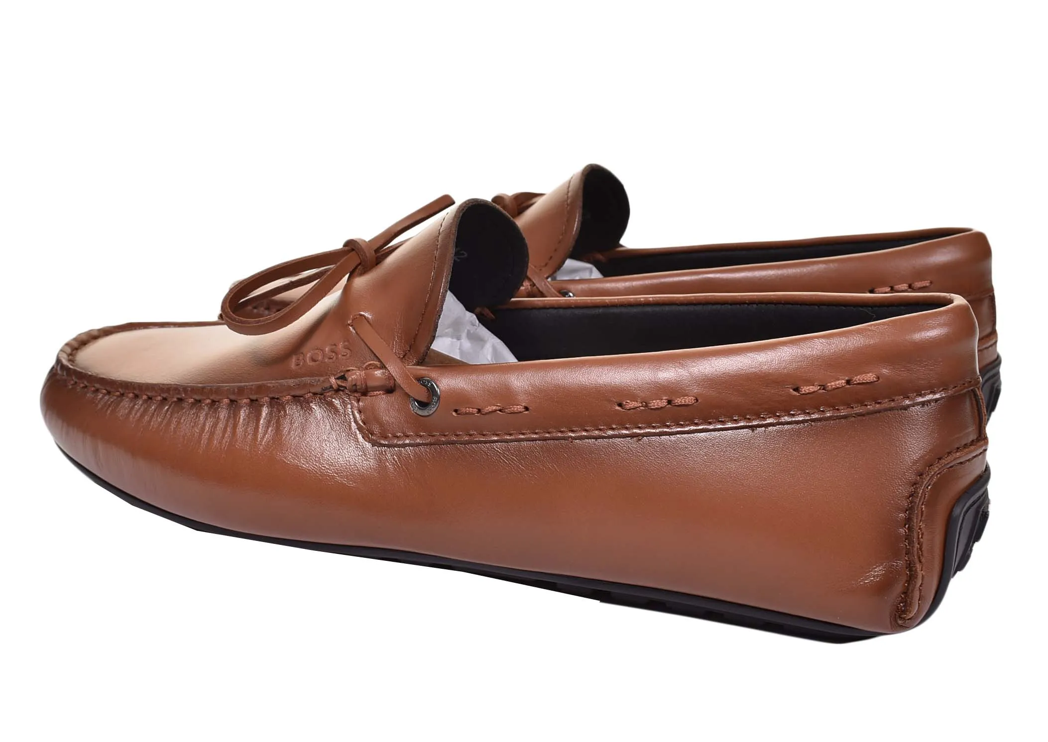 Noel Moccasin Leather Driver Shoe Medium Brown sold by RAGAZZI product image thumbnail 3
