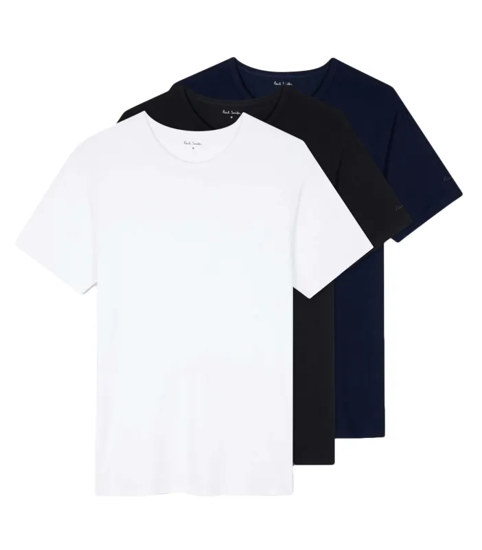 3 Pack Short Sleeve T Shirt Black White Navy sold by RAGAZZI