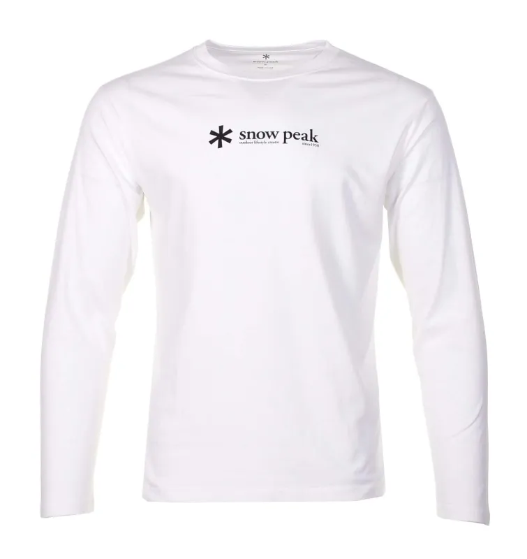 Soft Cotton Logo Long Sleeve T Shirt White sold by RAGAZZI