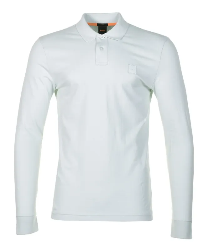 Passerby Long Sleeve Polo Shirt 474 Open Blue sold by RAGAZZI