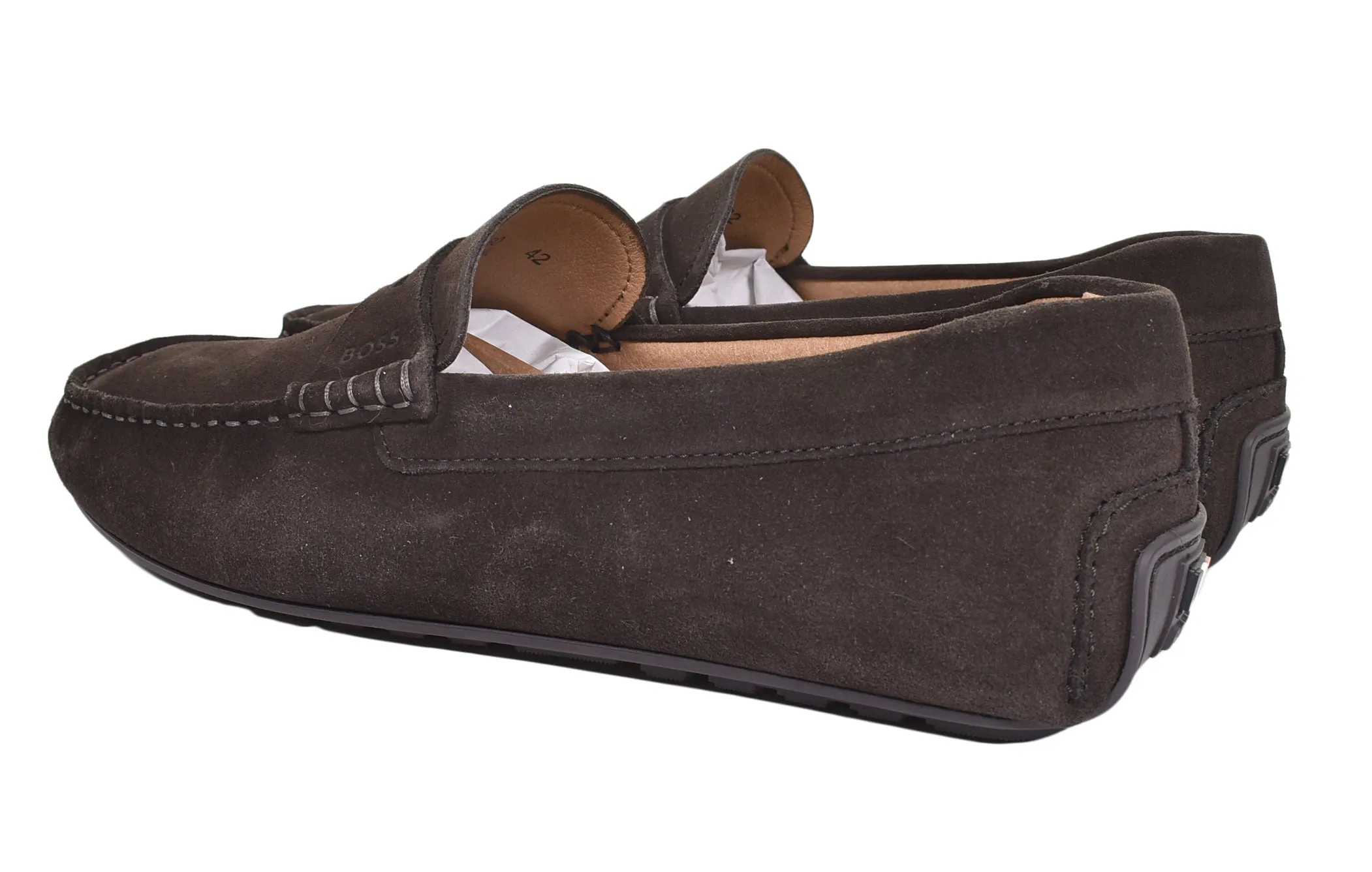 Noel Moccasin Suede Driver Shoe Dark Brown sold by RAGAZZI product image thumbnail 3