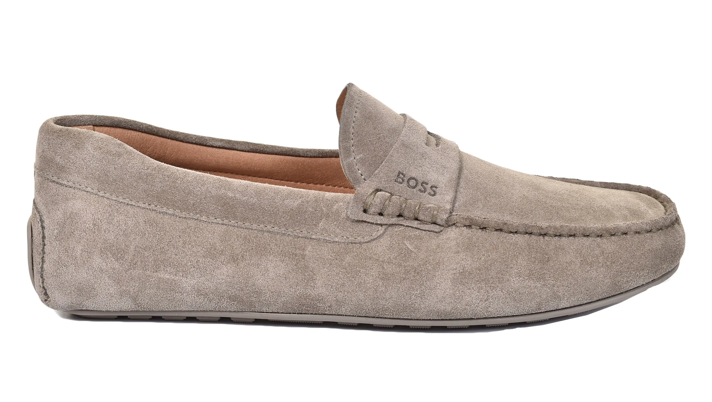 Noel Moccasin Suede Driver Shoe Open Green sold by RAGAZZI