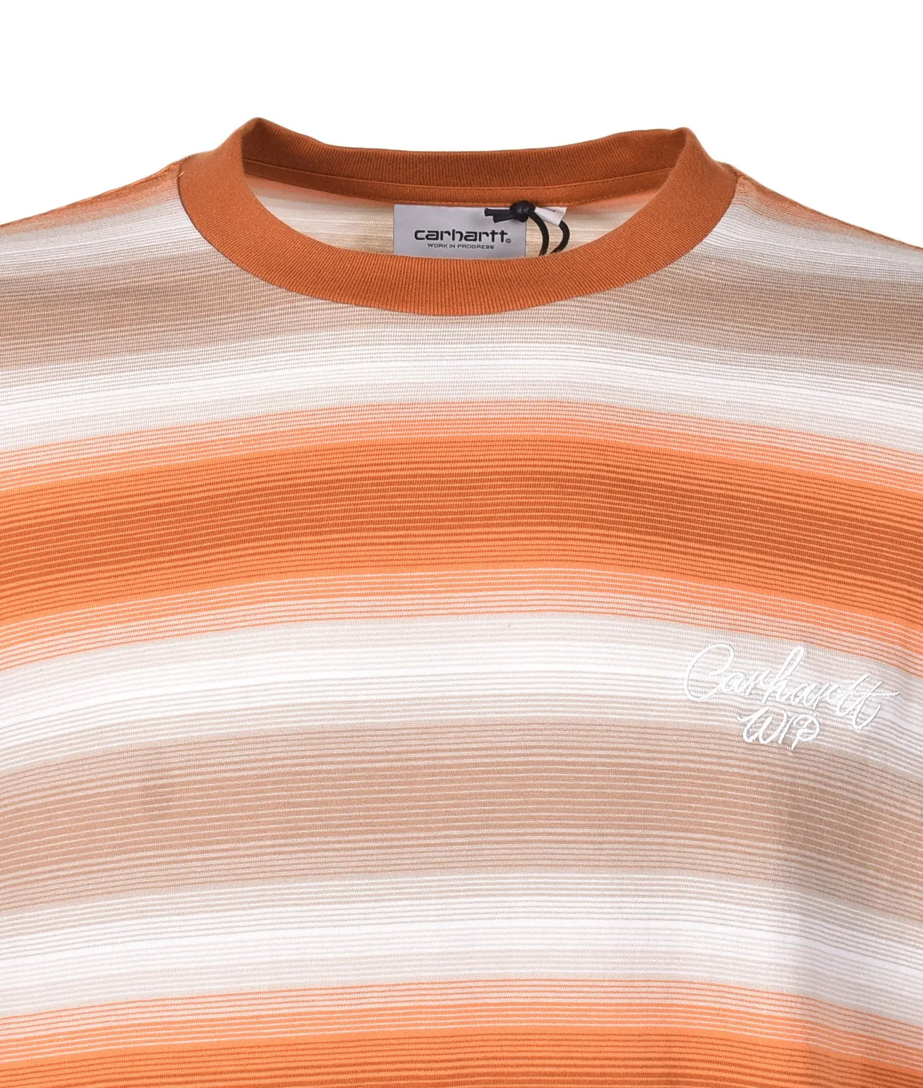 Short Sleeve Dashner Stripe T Shirt Pumpkin sold by RAGAZZI product image thumbnail 3