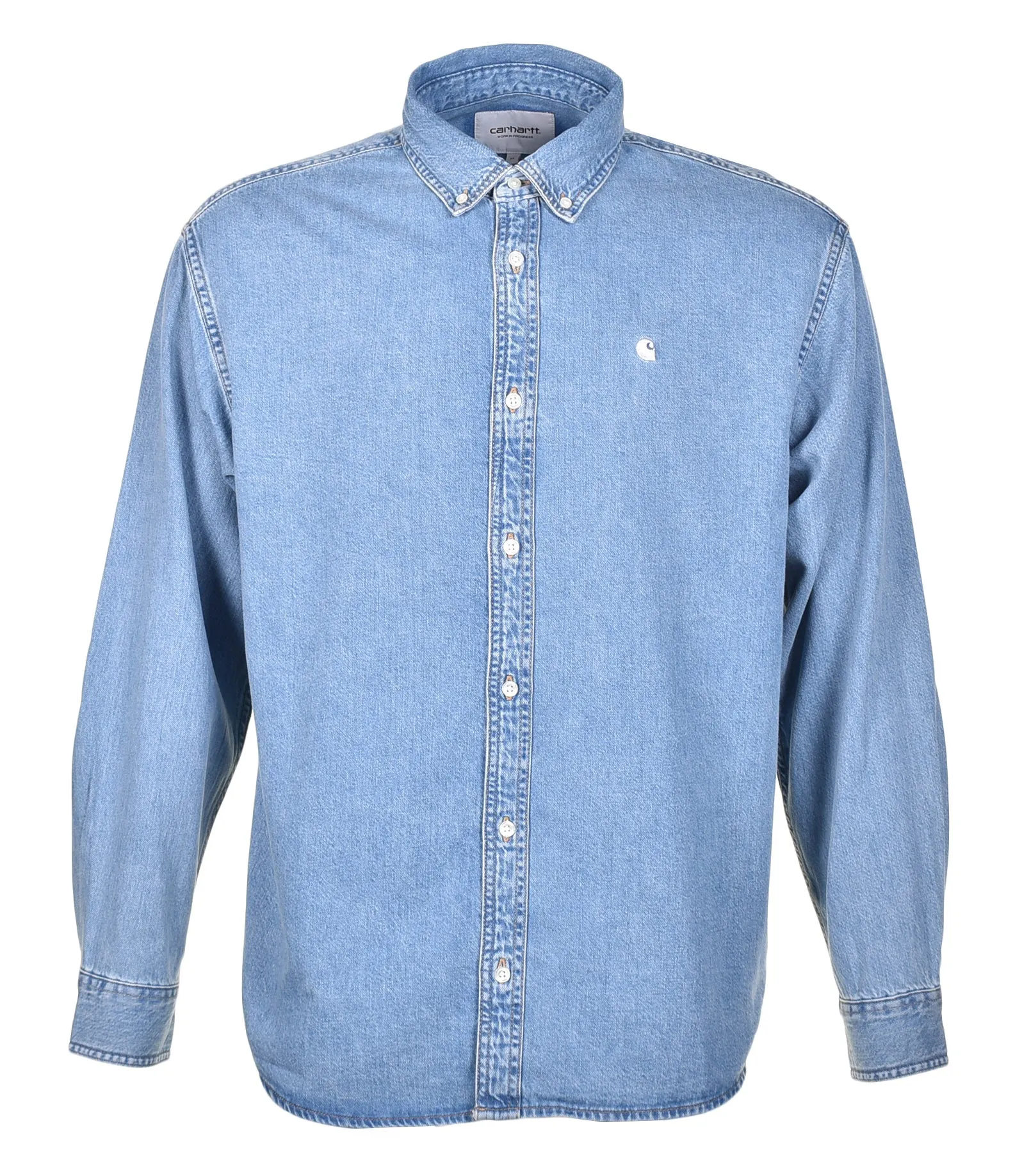 Long Sleeve Lucas Denim Shirt Blue Bleached sold by RAGAZZI