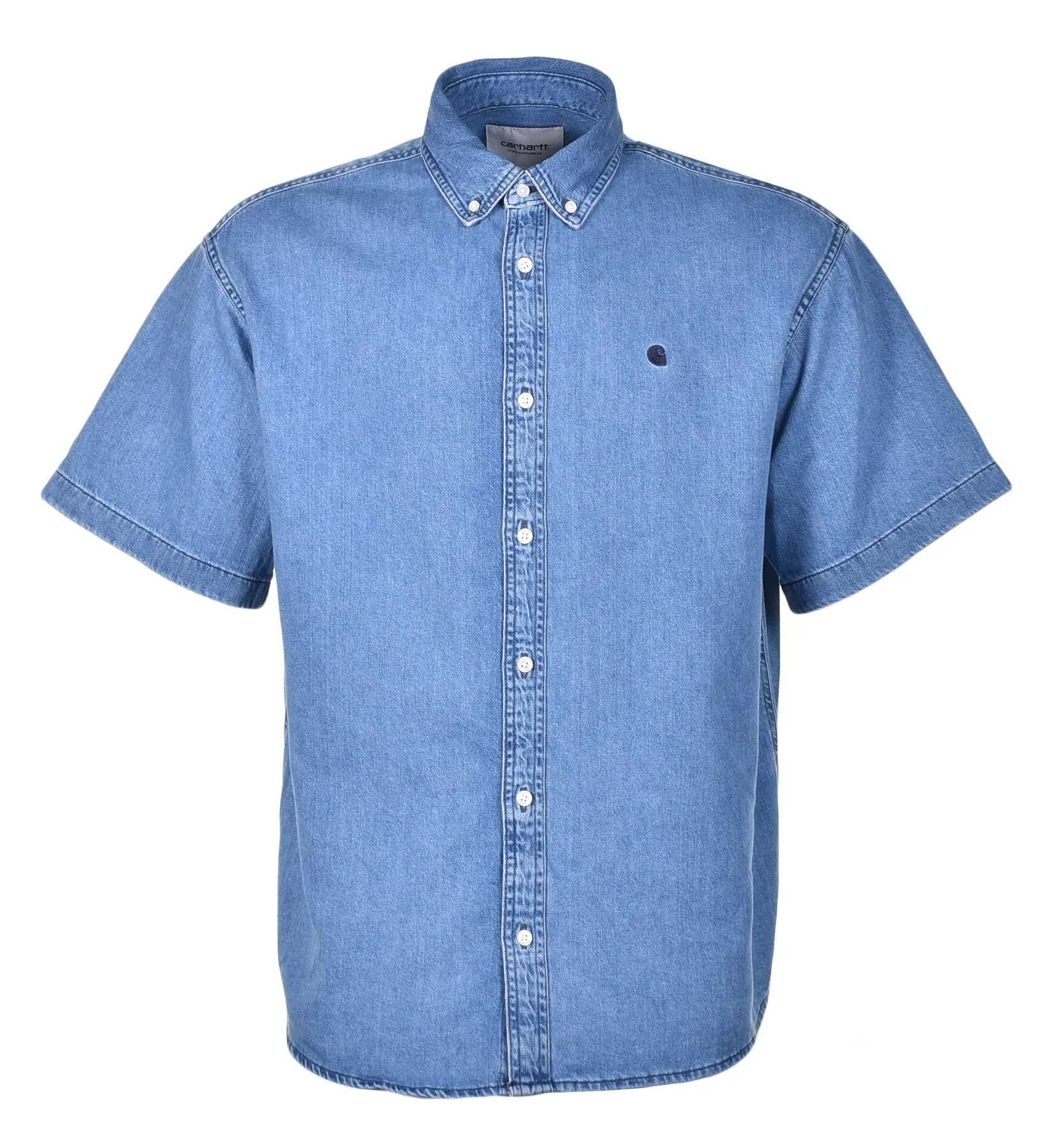 Short Sleeve Lucas Denim Shirt Blue Stone Washed sold by RAGAZZI