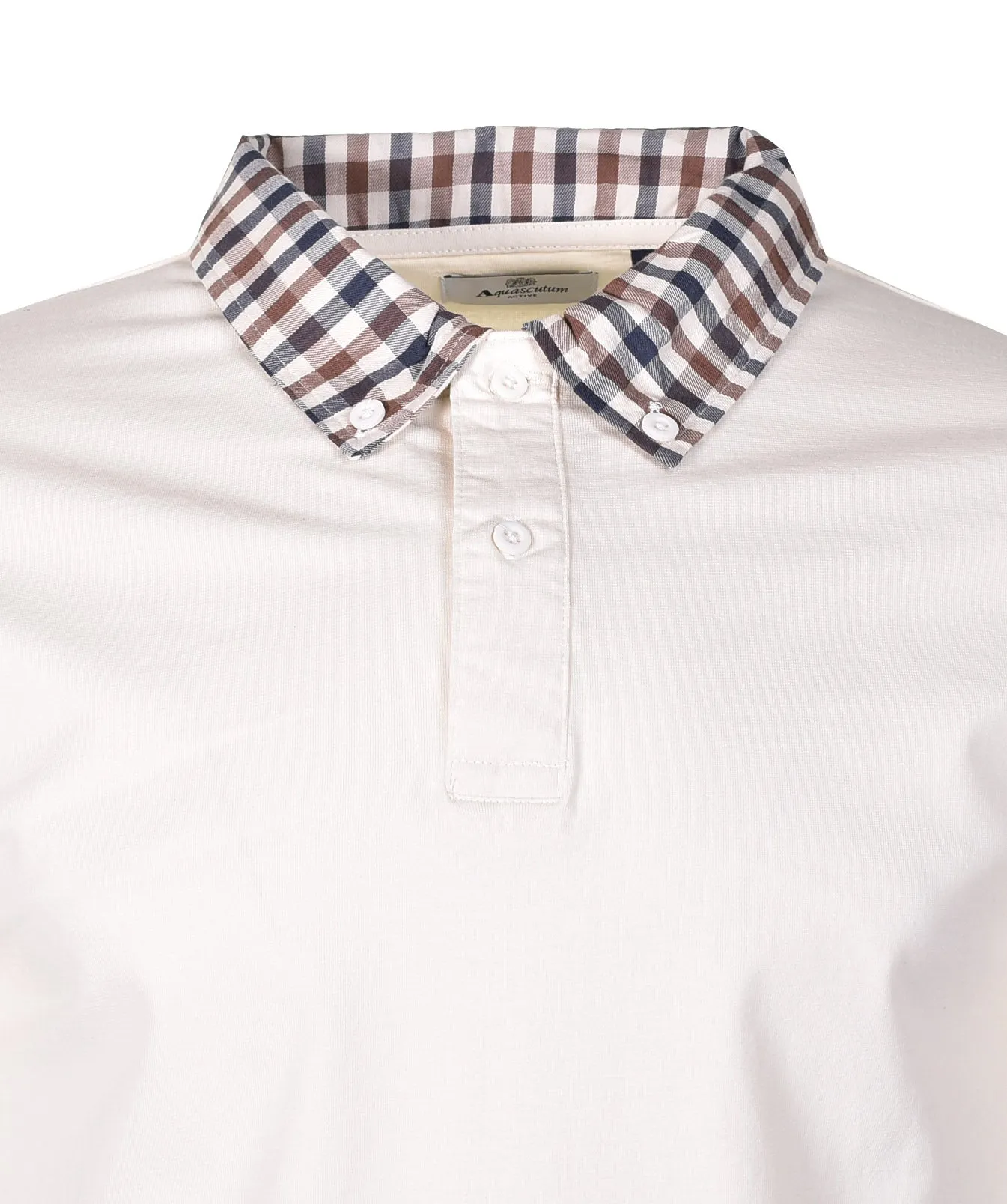 Active Supima Club Check Rib Polo Old White sold by RAGAZZI product image thumbnail 3