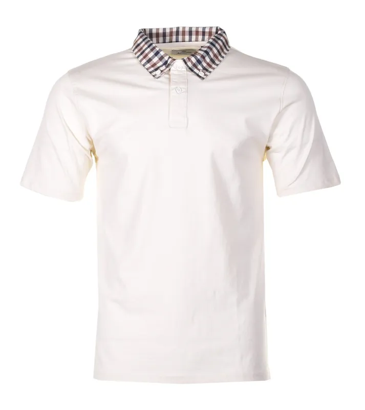 Active Supima Club Check Rib Polo Old White made by RAGAZZI
