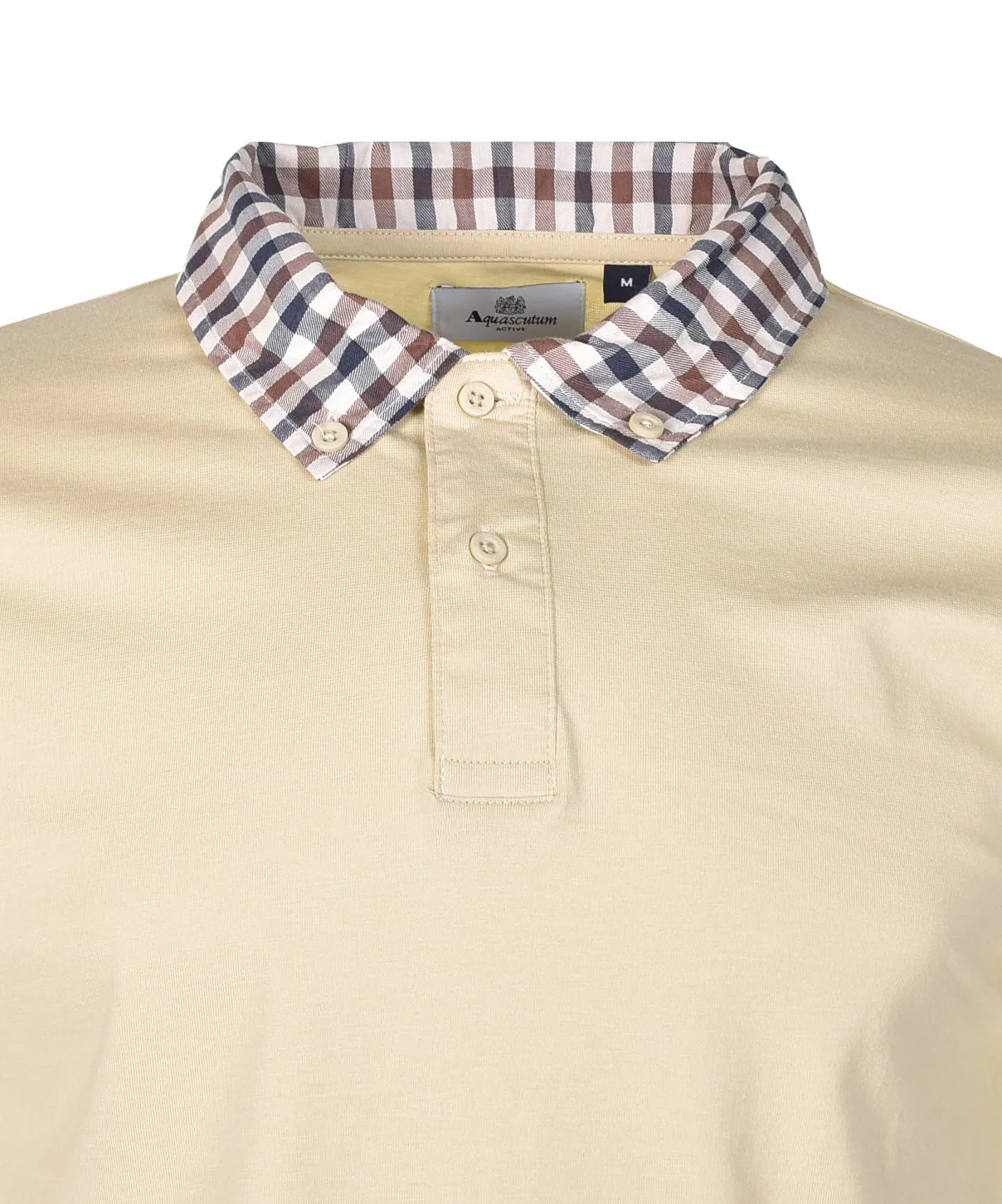 Active Supima Club Check Rib Polo Beige sold by RAGAZZI product image thumbnail 3
