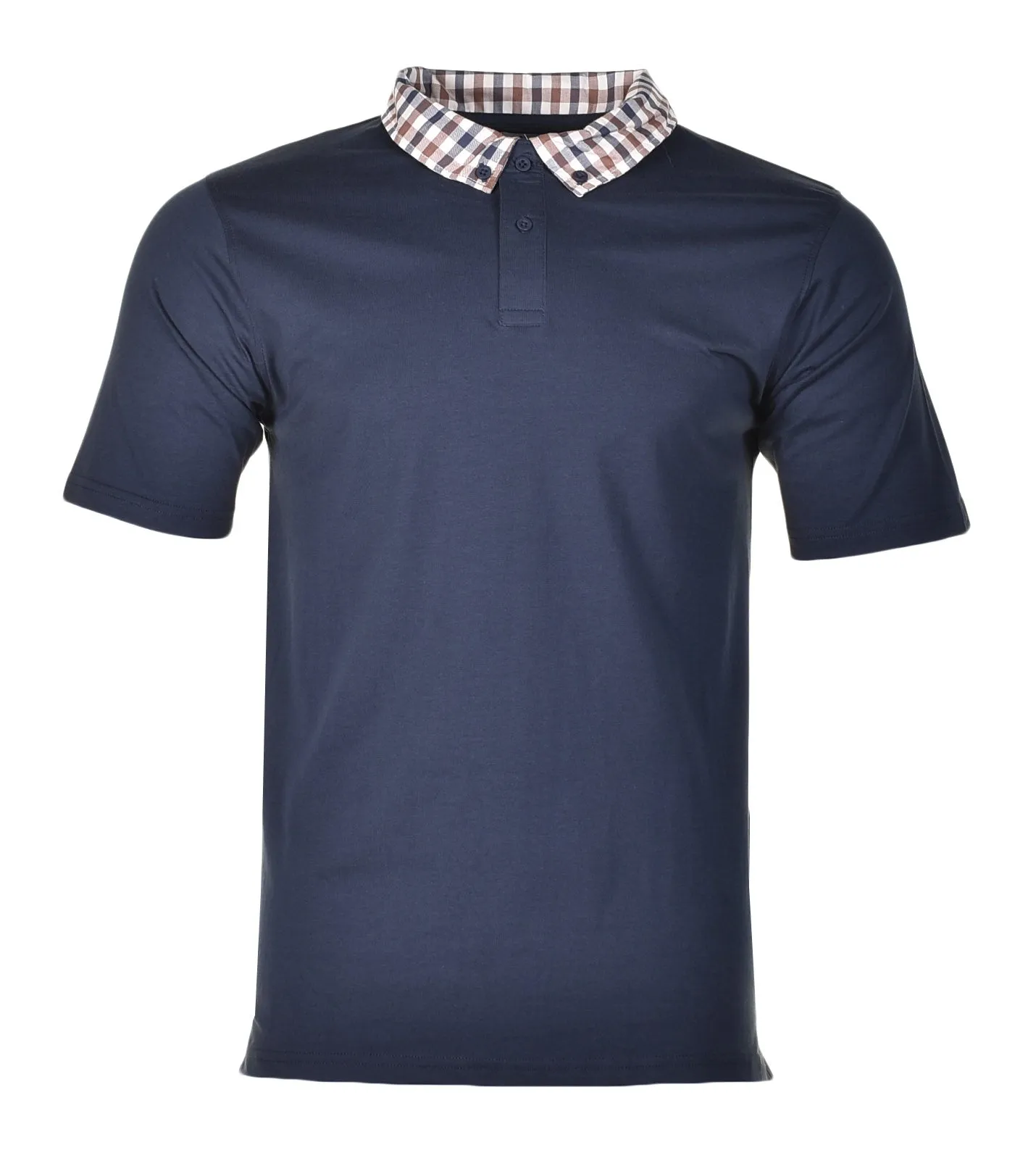 Active Supima Club Check Rib Polo Navy sold by RAGAZZI