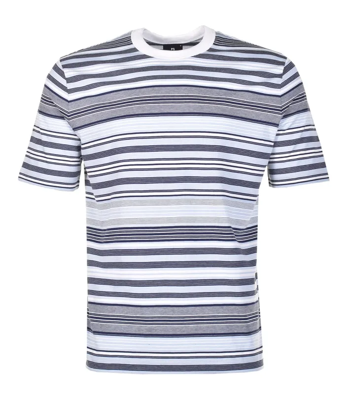 Casual Fit Stripe T Shirt Off White sold by RAGAZZI