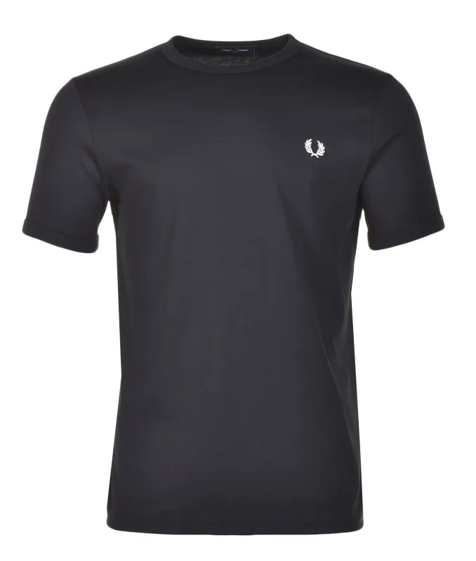 Ringer T Shirt Black sold by RAGAZZI