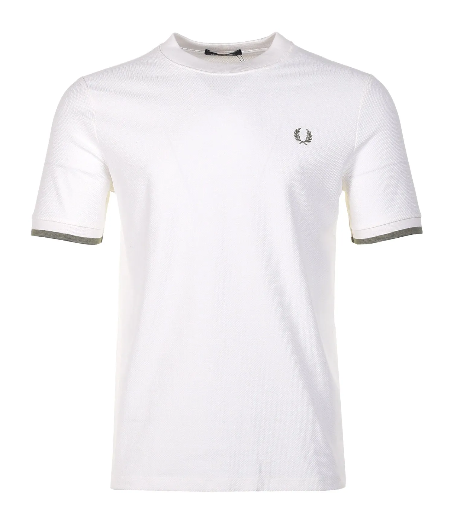 Tipped Cuff Pique T Shirt Light Ecru sold by RAGAZZI