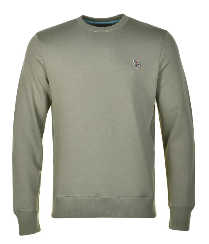 Zebra Crew Sweatshirt Green made by Paul Smith