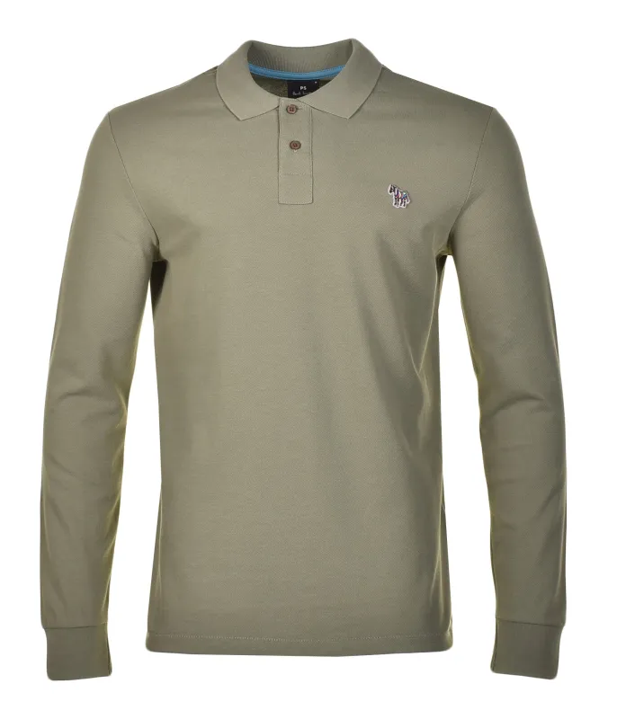 Regular Fit Long Sleeve Zebra Polo Shirt Green sold by RAGAZZI