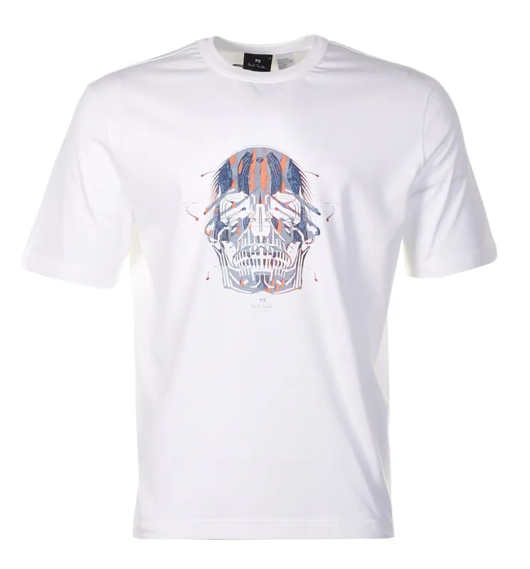 Casual Fit Skull T Shirt White sold by RAGAZZI