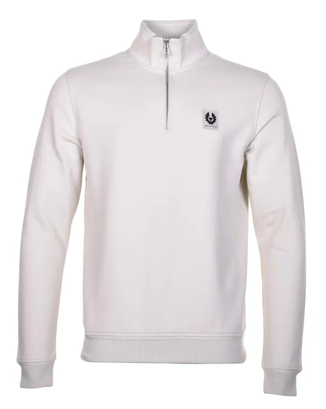 Quarter Zip Sweatshirt Stone Beige made by Belstaff